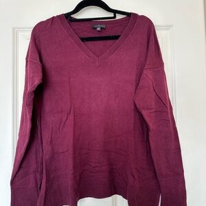 The Limited Burgundy Cotton Blend Sweater
